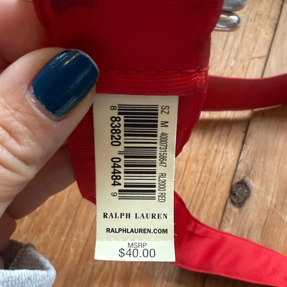 Brand new polo boys Red Belt with Silver Buckle